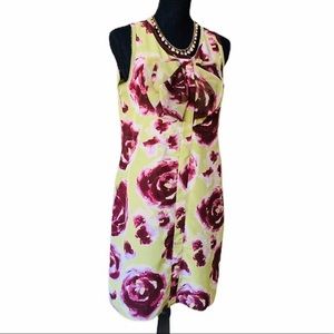 Simply Vera Lime Floral Shift Dress